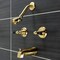 Kingston Brass Two-Handle Tub and Shower Faucet, Brushed Brass KB247AKL - alternate 2
